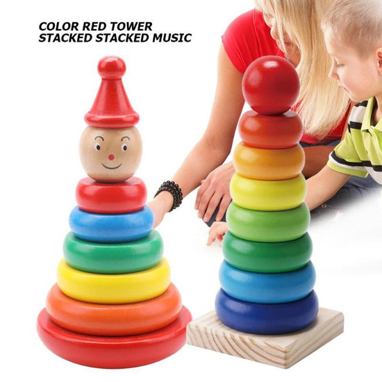 Baby early education educational toys $16.20 Dana Fashion Color: Rainbow Tower Toys & Hobbies Material: Wooden Brand: Wooden balls Product Category: Stacked Circle Specification: 7.5*9*9cm Color: Tumbler Rainbow Tower