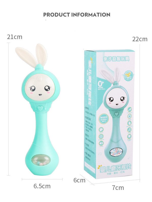 Baby educational toys can chew teether $29.37 Dana Fashion Color: Mint Green Baby & Mother Product name: baby molar music stick Product material: ABS plastic + electronic components Applicable age: 18 months or more Battery mode: 2 AAA batteries (self-sup