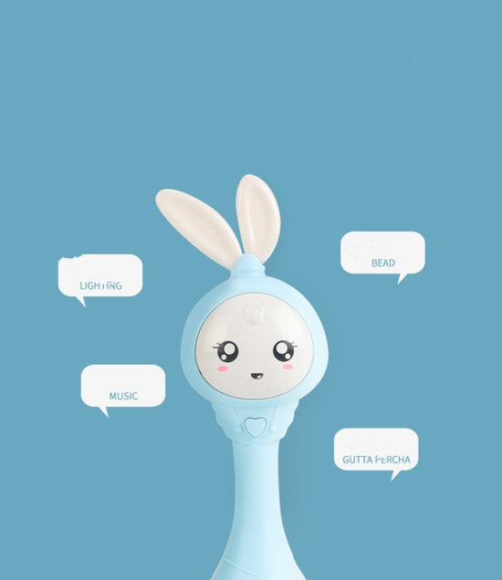 Baby educational toys can chew teether $19.83 Dana Fashion Color: Light Blue Baby & Mother Product name: baby molar music stick Product material: ABS plastic + electronic components Applicable age: 18 months or more Battery mode: 2 AAA batteries (self-sup