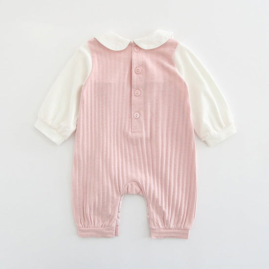 Baby embroidered jumpsuit $24.50 Dana Fashion Color: Pink Size: 59cm Baby Clothing Applicable gender: female Sleeve length: long sleeve Hooded or not: not hooded Suitable season: spring, autumn, spring and autumn Main fabric composition: cotton Main fabri