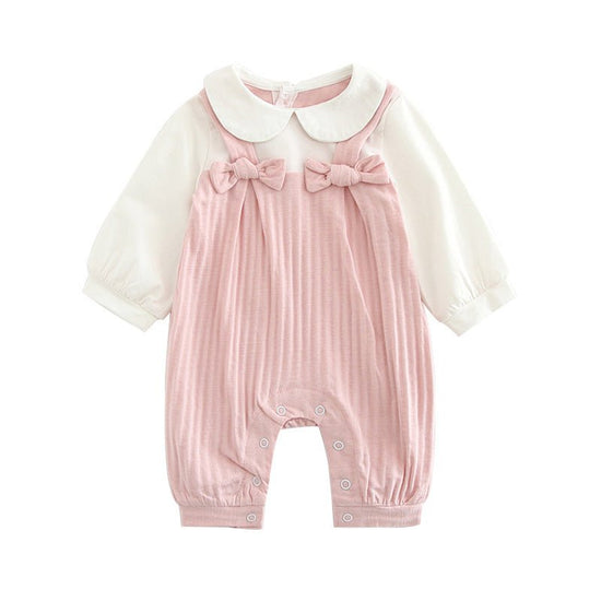 Baby embroidered jumpsuit $24.50 Dana Fashion Color: Pink Size: 59cm Baby Clothing Applicable gender: female Sleeve length: long sleeve Hooded or not: not hooded Suitable season: spring, autumn, spring and autumn Main fabric composition: cotton Main fabri