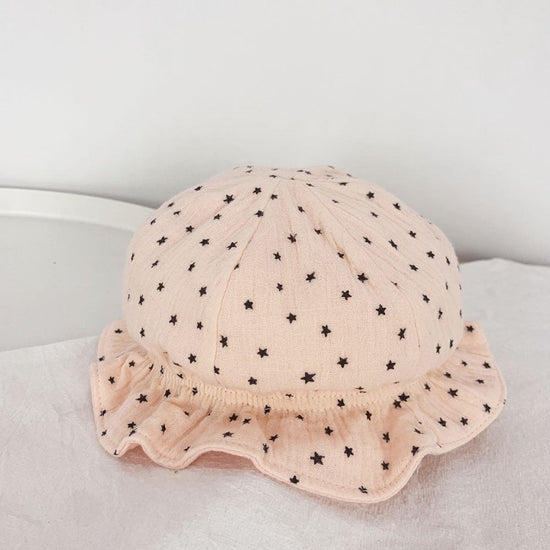 Baby Fisherman Double Polka Dot Baby Sun Hat $25.00 Dana Fashion Color: Pink Size: 40to46cm Baby Clothing Product Information： Category: protective cap Applicable gender: Neutral Material: linen mixed Weaving method: satin Processing method: satin file Ha