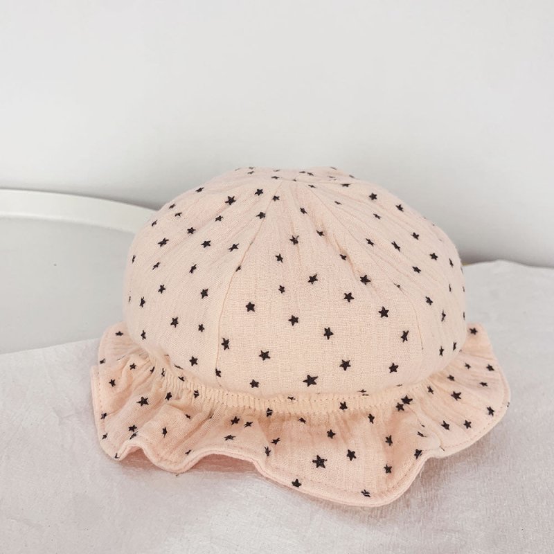 Baby Fisherman Double Polka Dot Baby Sun Hat $25.00 Dana Fashion Color: Pink Size: 40to46cm Baby Clothing Product Information： Category: protective cap Applicable gender: Neutral Material: linen mixed Weaving method: satin Processing method: satin file Ha