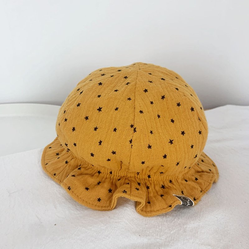 Baby Fisherman Double Polka Dot Baby Sun Hat $25.00 Dana Fashion Color: Beige Size: 40to46cm Baby Clothing Product Information： Category: protective cap Applicable gender: Neutral Material: linen mixed Weaving method: satin Processing method: satin file H