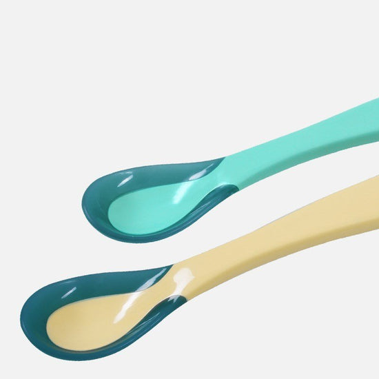 Baby Food Spoon Anti Scalding Baby Food Spoon Stem $12.29 Dana Fashion Color: Lake Blue Baby Clothing Product material: Material: Polypropylene (pp) Details: Product Category: Chopsticks/Forks/Spoons Applicable age: More than 3 months Color: Lake blue, li