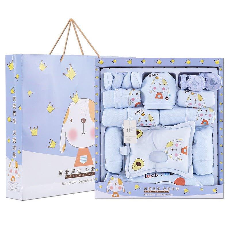 Baby full moon Underwear Set $47.50 Dana Fashion Color: Blue Size: 59 0 to 6 months Baby Clothing Contents of gift box: clothing + Shoes + accessories / supplies Fabric technology: soft treatment, ordinary thickness Suitable age: newborn (0-1 years old, 8