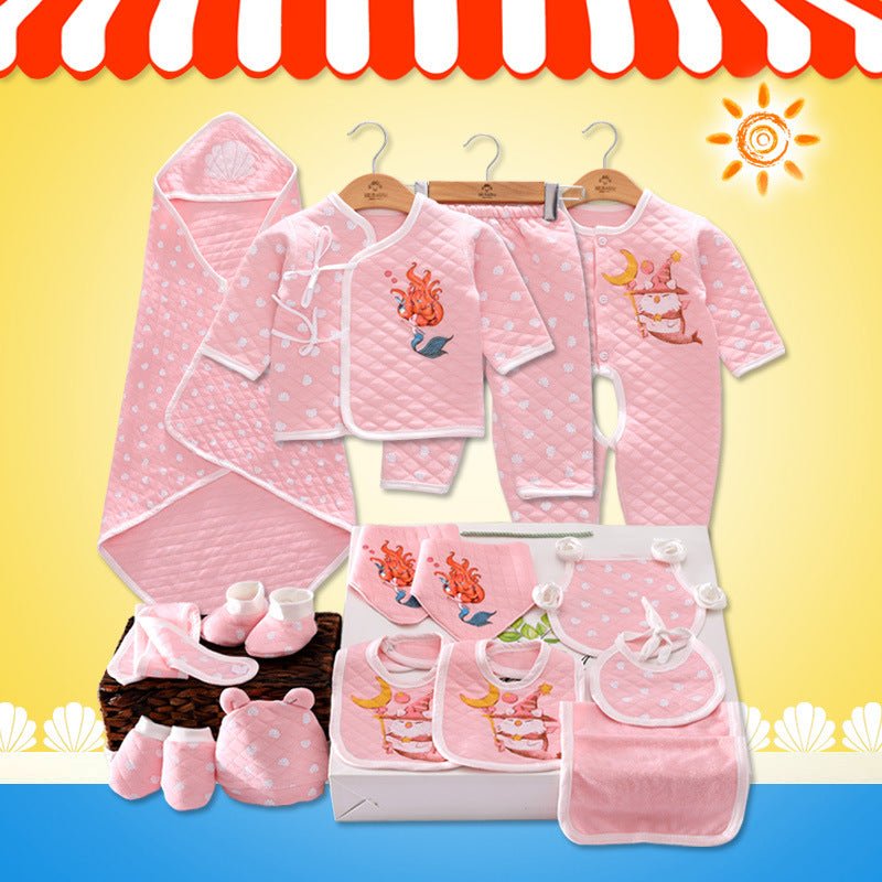 Baby gift box newborn set $55.75 Dana Fashion Color: Pink Baby Clothing Applicable gender: neutral/male and female Gift box content: clothing + accessories / supplies Fabric technology: soft treatment Thickness: thicker Suitable age: newborns (0~1 years o