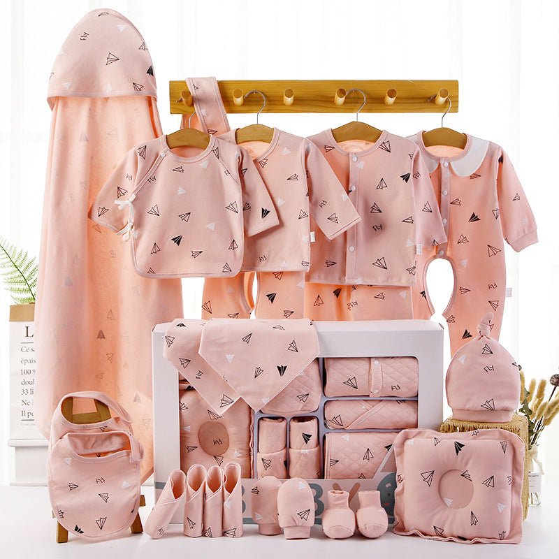 Baby Gift Box Set Cotton Newborn Clothes $86.64 Dana Fashion Color: Pink style: 22piece set Size: One size Baby Clothing Product information: Material: pure cotton Style: Chinese Color: 22 sets of four seasons pink, 18 sets of four seasons pink, 22 sets o