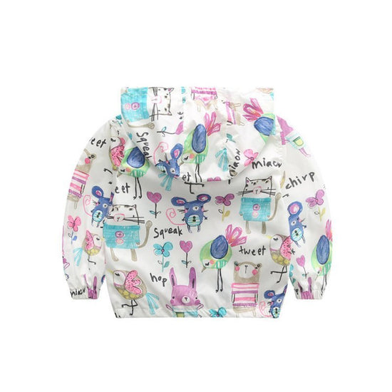 Baby girl cartoon hoodie $29.90 Dana Fashion Color: White Size: 100cm Baby Clothing Suitable for ages: middle and small children (3 ~ 8 years old, 100 ~ 140cm) Suitable for the season: spring, autumn, spring and autumn Collar type: square collar Fabric te