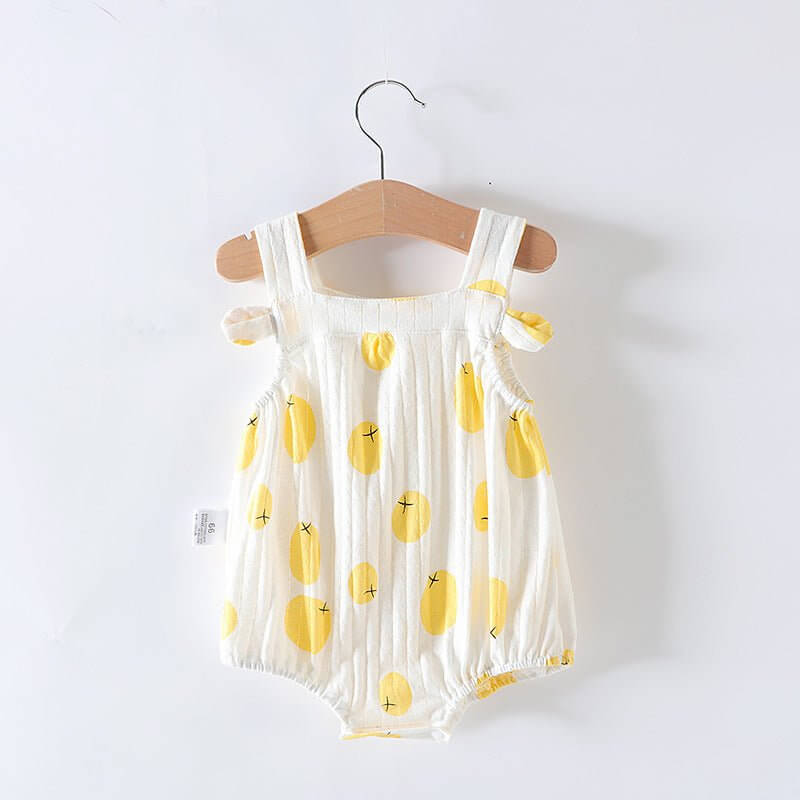 Baby Girl One-piece Dress Newborn Baby Triangle Romper $12.00 Dana Fashion style: Yellow dots Child size: 100cm Baby Clothing Product information : Fabric name: cotton Boneless Craft: No For the season: Summer Applicable gender: neutral/male and female Sl