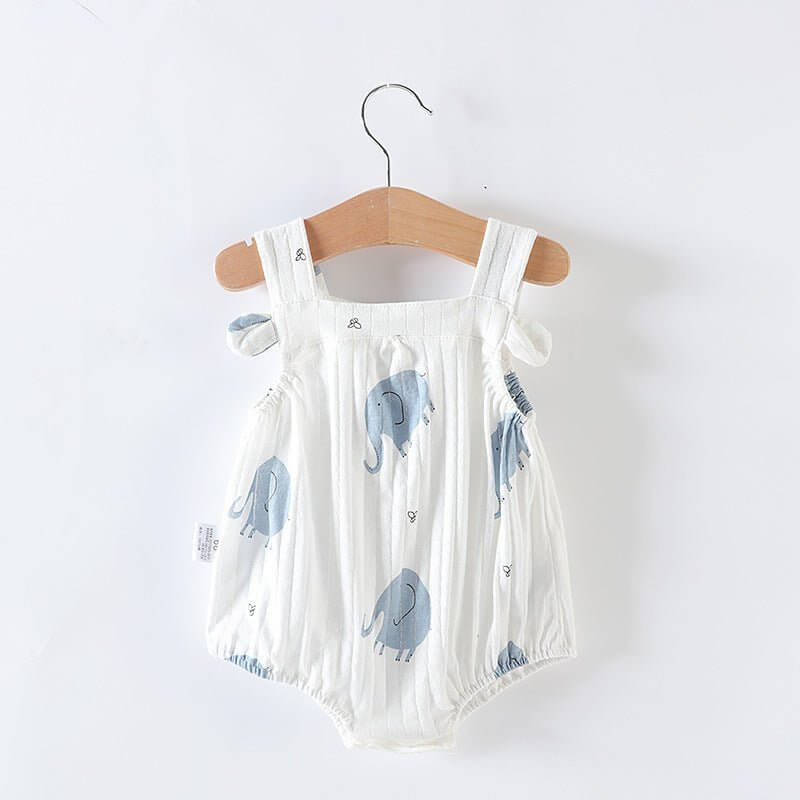 Baby Girl One-piece Dress Newborn Baby Triangle Romper $12.00 Dana Fashion style: Blue Elephant Child size: 100cm Baby Clothing Product information : Fabric name: cotton Boneless Craft: No For the season: Summer Applicable gender: neutral/male and female