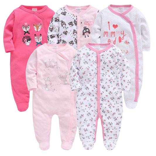 Baby Girl Romper Newborn Sleepsuit $17.16 Dana Fashion Color: Blue Size: 0 3M Baby Clothing Main fabric composition: cotton Size Length（cm） Bust(cm) Sleeve(cm) 0/3M 48.5 22 20 3/6M 53 23 22 6/9M 57.5 24 24 9/12M 62 25 26 1. Asian sizes are 1 to 2 sizes sm