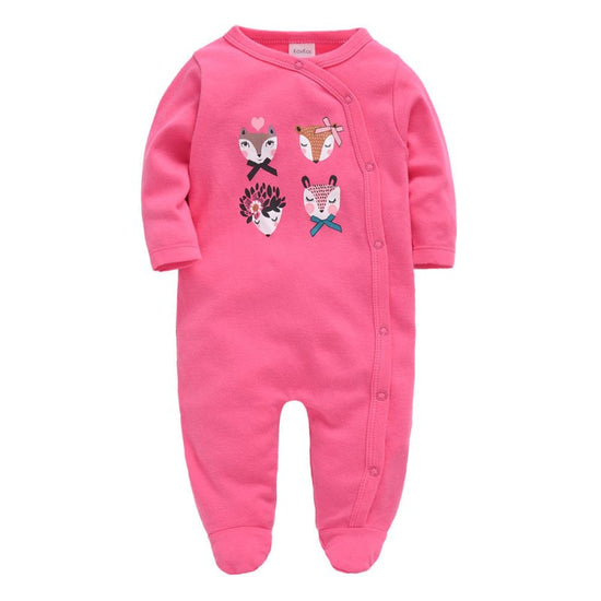Baby Girl Romper Newborn Sleepsuit $17.16 Dana Fashion Color: Rose Red Size: 0 3M Baby Clothing Main fabric composition: cotton Size Length（cm） Bust(cm) Sleeve(cm) 0/3M 48.5 22 20 3/6M 53 23 22 6/9M 57.5 24 24 9/12M 62 25 26 1. Asian sizes are 1 to 2 size