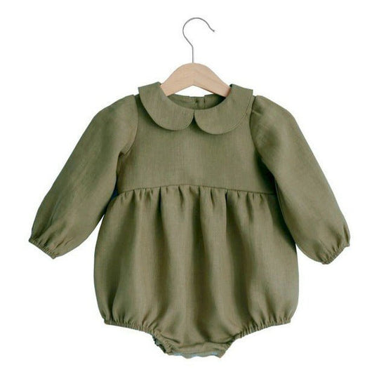 Baby Girl Rompers Long Sleeve Romper Jumpsuits One $34.65 Dana Fashion Color: Baby rompers18 Child size: 12M80 Baby Clothing Product information: Color classification: milky white white beige light gray dark gray gray silver black rompers 1 rompers 2 romp