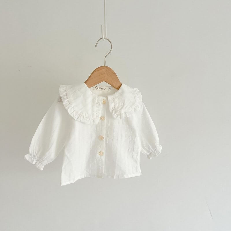 Baby Girl's Loose Adjustable Suspender Romper $23.50 Dana Fashion Color: White Top Suitable For Height: 100cm Baby Clothing Product information: Color: apricot, white top Pants length: trousers Suitable height: 66cm,73CM,80cm,90cm,100cm Style: suspender p