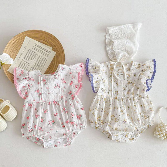 Baby Girl's One Month Old Skypurl Cotton Rompers $26.50 Dana Fashion Color: Pink Suitable For Height: 100cm Baby Clothing Product information: Color: purple, pink Suitable height: 66cm,73CM,80cm,90cm,100cm Style: Triangle jumpsuit Thickness: thin Fabric n