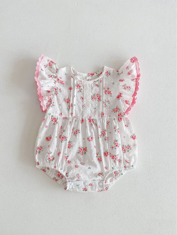 Baby Girl's One Month Old Skypurl Cotton Rompers $26.50 Dana Fashion Color: Pink Suitable For Height: 100cm Baby Clothing Product information: Color: purple, pink Suitable height: 66cm,73CM,80cm,90cm,100cm Style: Triangle jumpsuit Thickness: thin Fabric n