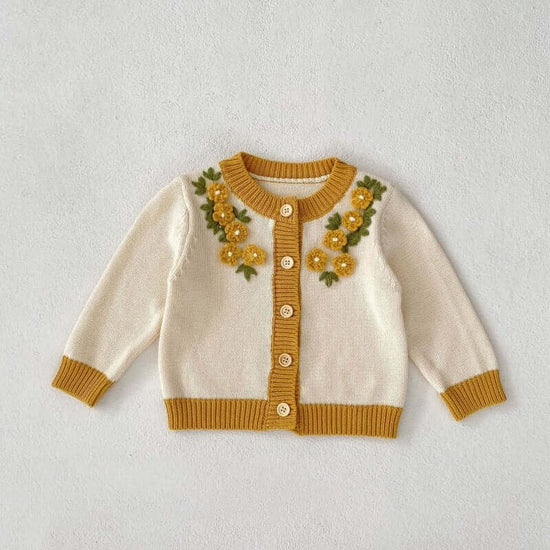 Baby Girls' Three-dimensional Crochet Knitted Coat $35.90 Dana Fashion Color: Coat Suitable For Height: 100 Yards Baby Clothing Product information: Color: jumpsuit, coat Suitable height: 66 yards, 73 yards, 80 yards, 90 yards, 100 yards Fabric name: Cott