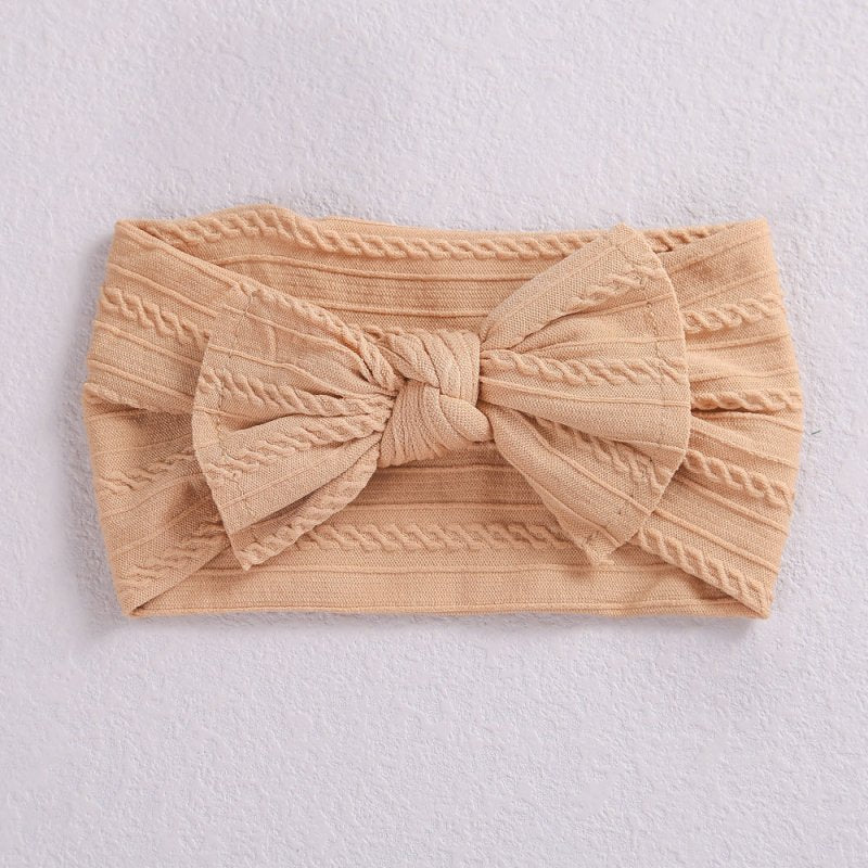 Baby Hair Accessories Elastic Head Bandwidth Edge Nylon Bow Headband For Children $8.18 Dana Fashion style: E Baby Clothing Product information: Processing process: manual Style: Children Style: Bow tie Style: European and American Material: Nylon Type: H