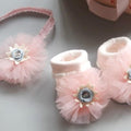  Set of pink chiffon socks