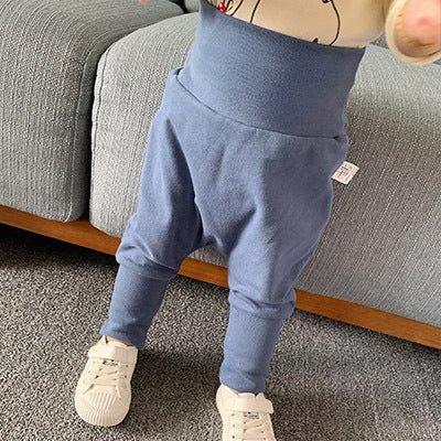 Baby High Waist Belly Pants Trousers $28.93 Dana Fashion Color: Denim blue Size: 100 Baby Clothing Product information: Length: trousers Main fabric composition: cotton Waist: high waist Reminder: In the later period, the lining is replaced with beige vel