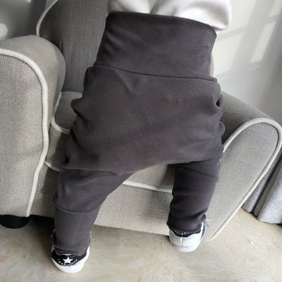 Baby High Waist Belly Pants Trousers $28.93 Dana Fashion Color: Dark Grey Size: 100 Baby Clothing Product information: Length: trousers Main fabric composition: cotton Waist: high waist Reminder: In the later period, the lining is replaced with beige velv