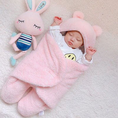Baby Hold Newborn Thickened Out Wrap Swaddle Sleeping Bag $31.95 Dana Fashion Color: Soft velvet pink Size: 62cm Baby Clothing Product information: Applicable age: Freshmen 1 month 2 months 3 months 4 months 5 months 6 months Fabric: cotton Applicable sea