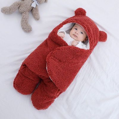 Baby Hold Newborn Thickened Out Wrap Swaddle Sleeping Bag $31.95 Dana Fashion Color: Wine red lamb wool Size: 62cm Baby Clothing Product information: Applicable age: Freshmen 1 month 2 months 3 months 4 months 5 months 6 months Fabric: cotton Applicable s
