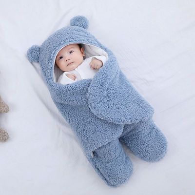 Baby Hold Newborn Thickened Out Wrap Swaddle Sleeping Bag $31.95 Dana Fashion Color: Blue lamb wool Size: 62cm Baby Clothing Product information: Applicable age: Freshmen 1 month 2 months 3 months 4 months 5 months 6 months Fabric: cotton Applicable seaso
