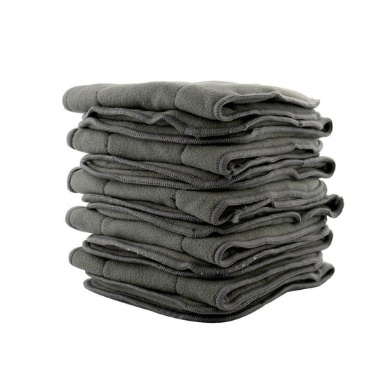 Baby infant diapers $49.69 Dana Fashion Quantity: 10pc Baby & Mother Material: 70% bamboo charcoal fiber + 30% cotton Color: grey Size: approx. 14 x 33 cm Specifications: 4 layers bamboo charcoal lining Features: more hygroscopicity, easy to dry, water re