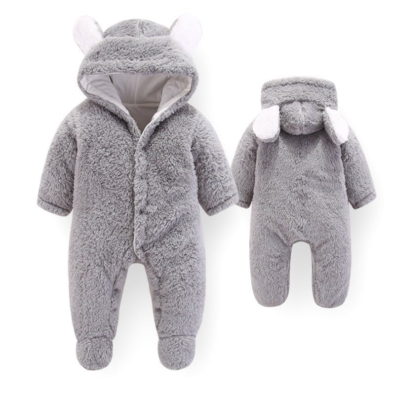 Baby jumpsuit romper newborn outfit $21.86 Dana Fashion Color: Gray Size: 59cm Baby Clothing Clothing table Clothes length Chest circumference Sleeve Length Shoulder to crotch Recommended height 3M 53 28 21 28 59CM 6M 56 29 22 30 66CM 9M 59 31.5 23.5 33 7