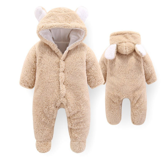 Baby jumpsuit romper newborn outfit $43.59 Dana Fashion Color: Camel Size: 59cm Baby Clothing Clothing table Clothes length Chest circumference Sleeve Length Shoulder to crotch Recommended height 3M 53 28 21 28 59CM 6M 56 29 22 30 66CM 9M 59 31.5 23.5 33