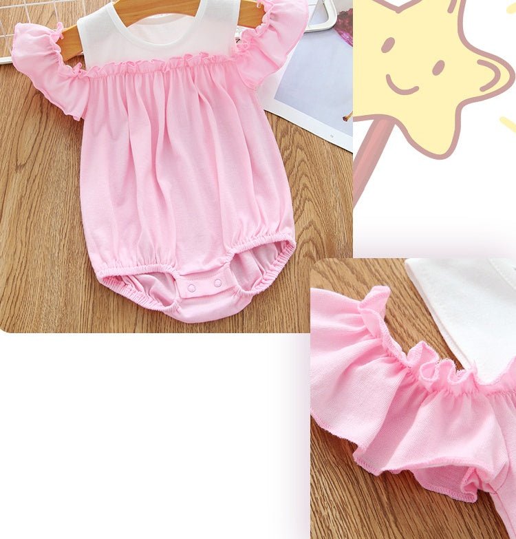 Baby Jumpsuit Short Sleeve Pure Cotton $22.60 Dana Fashion Color: Pink Size: 12M Baby Clothing Product information Brand: Beilepu Color: pink Size: 3M-24M Fabric: Optimum combed cotton Packing list Clothes*1 Size information 3M-24M Size Length Bust Should