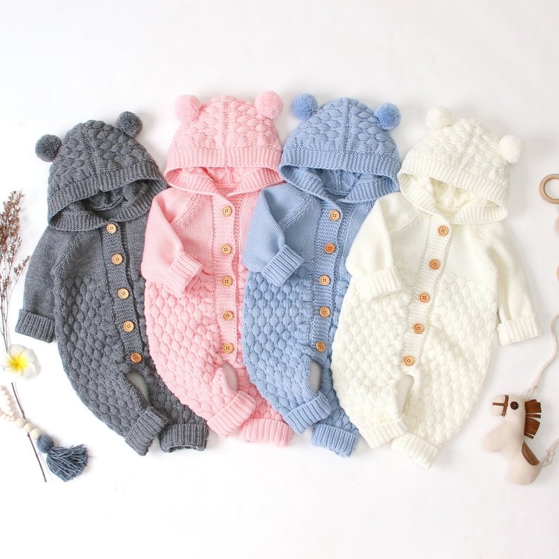 Baby knitted jumpsuit $26.03 Dana Fashion Color: Blue Size: 66cm Baby Clothing Fabric name: Knitting Main fabric composition: acrylic Main fabric composition content: 100 (%) 1. Asian sizes are 1 to 2 sizes smaller than European and American people. Choos