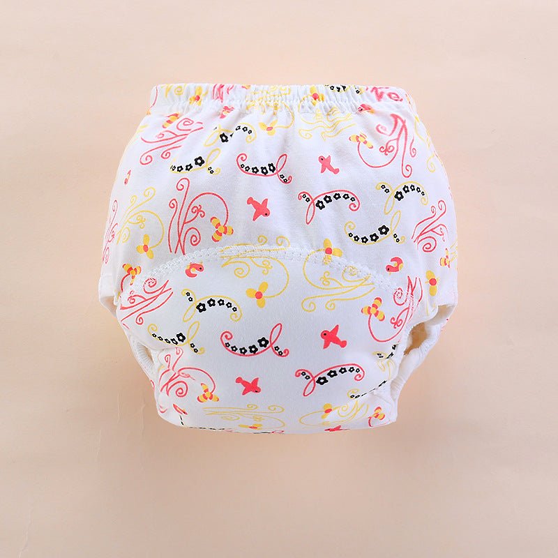 Baby Lala Breathable Urine-proof Training Pants $11.70 Dana Fashion Color: Little flowers Size: 100yards Baby Clothing Product information: Applicable age: 6-12 months, 0-6 months Colors: dog, cow, ladybug, pink cat, lion, sheep, duck, ice cream, elephant