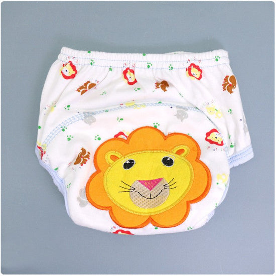 Baby Lala Breathable Urine-proof Training Pants $11.70 Dana Fashion Color: Lion Size: 100yards Baby Clothing Product information: Applicable age: 6-12 months, 0-6 months Colors: dog, cow, ladybug, pink cat, lion, sheep, duck, ice cream, elephant, monkey,