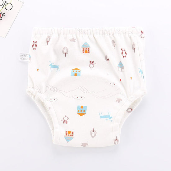 Baby Lala Breathable Urine-proof Training Pants $13.12 Dana Fashion Color: House bear Size: 100yards Baby Clothing Product information: Applicable age: 6-12 months, 0-6 months Colors: dog, cow, ladybug, pink cat, lion, sheep, duck, ice cream, elephant, mo