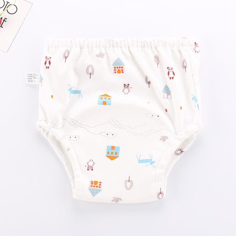 Baby Lala Breathable Urine-proof Training Pants $13.12 Dana Fashion Color: House bear Size: 100yards Baby Clothing Product information: Applicable age: 6-12 months, 0-6 months Colors: dog, cow, ladybug, pink cat, lion, sheep, duck, ice cream, elephant, mo