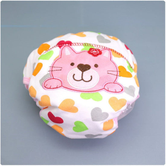 Baby Lala Breathable Urine-proof Training Pants $11.70 Dana Fashion Color: Pink cat Size: 100yards Baby Clothing Product information: Applicable age: 6-12 months, 0-6 months Colors: dog, cow, ladybug, pink cat, lion, sheep, duck, ice cream, elephant, monk