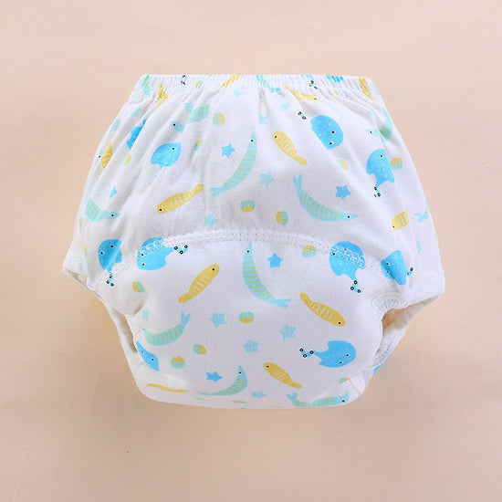 Baby Lala Breathable Urine-proof Training Pants $11.70 Dana Fashion Color: Small fish Size: 100yards Baby Clothing Product information: Applicable age: 6-12 months, 0-6 months Colors: dog, cow, ladybug, pink cat, lion, sheep, duck, ice cream, elephant, mo