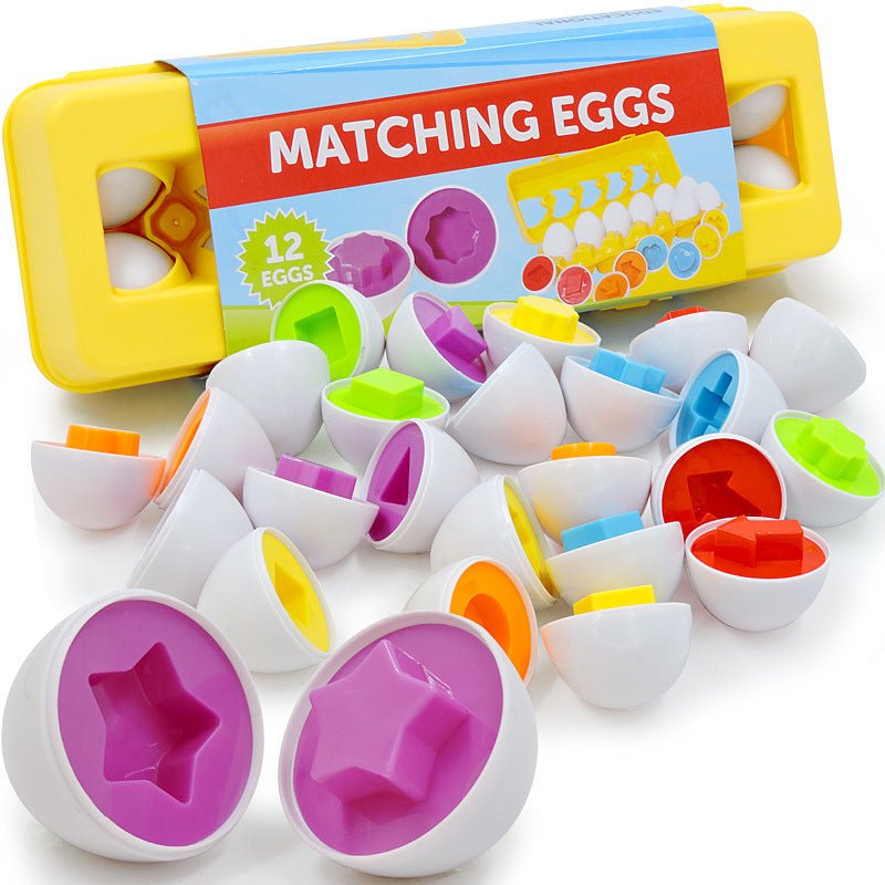 Baby Learning Educational Toy Smart Egg Toy Games Shape Matching Sorters Toys Montessori Eggs Toys For Kids Children $36.29 Dana Fashion Color: 1style Toys & Hobbies Overview: 1. SORT & MATCH BY COLOR OR SHAPE: Educational egg toy is like a real egg size