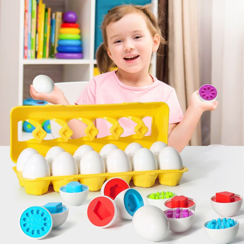 Baby Learning Educational Toy Smart Egg Toy Games Shape Matching Sorters Toys Montessori Eggs Toys For Kids Children $36.29 Dana Fashion Color: 1style Toys & Hobbies Overview: 1. SORT & MATCH BY COLOR OR SHAPE: Educational egg toy is like a real egg size