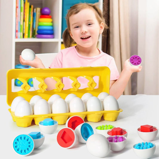 Baby Learning Educational Toy Smart Egg Toy Games Shape Matching Sorters Toys Montessori Eggs Toys For Kids Children $36.29 Dana Fashion Color: 1style Toys & Hobbies Overview: 1. SORT & MATCH BY COLOR OR SHAPE: Educational egg toy is like a real egg size