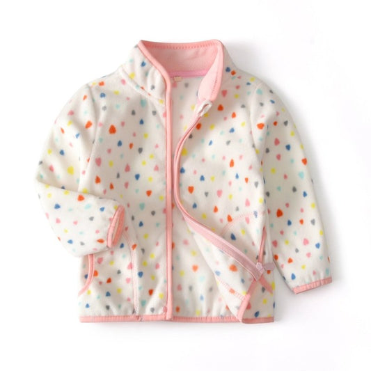 Baby Long Sleeve Stand Collar Polar Fleece Jacket $32.16 Dana Fashion Color: White Size: 100cm Baby Clothing Collar type: stand-up collar Fabric technology: fleece, soft treatment Sleeve length: long sleeve Hooded or not: not hooded Fabric name: Polar fle