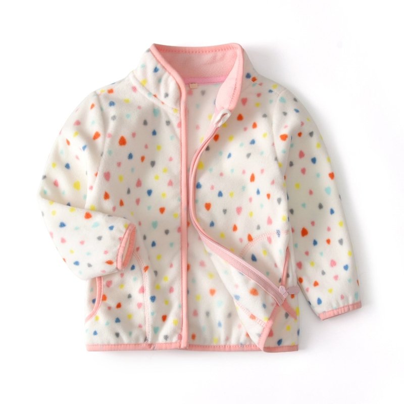 Baby Long Sleeve Stand Collar Polar Fleece Jacket $32.16 Dana Fashion Color: White Size: 100cm Baby Clothing Collar type: stand-up collar Fabric technology: fleece, soft treatment Sleeve length: long sleeve Hooded or not: not hooded Fabric name: Polar fle