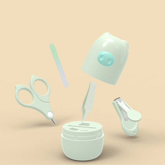 Baby nail clippers set $22.79 Dana Fashion Color: Green pig Baby & Mother Size: as shown Material: Silicone + Plastic + Stainless Steel Applicable age: newborn baby