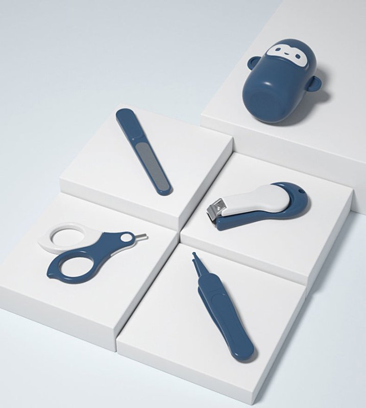 Baby nail clippers set $25.44 Dana Fashion Color: Blue monkey Baby & Mother Size: as shown Material: Silicone + Plastic + Stainless Steel Applicable age: newborn baby