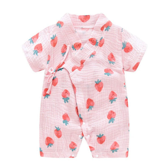 Baby Onesies Summer Thin Baby Romper Romper $26.46 Dana Fashion Color: Strawberry Size: 59cm Style: Short Baby Clothing Product information: Applicable gender: neutral/male and female Sleeve length: long sleeve Hooded or not: detachable with cap Thickness