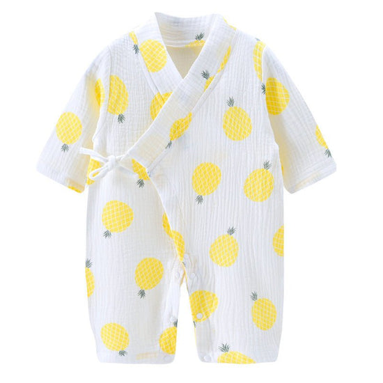 Baby Onesies Summer Thin Baby Romper Romper $33.35 Dana Fashion Color: Pineapple Size: 59cm Style: Long Baby Clothing Product information: Applicable gender: neutral/male and female Sleeve length: long sleeve Hooded or not: detachable with cap Thickness: