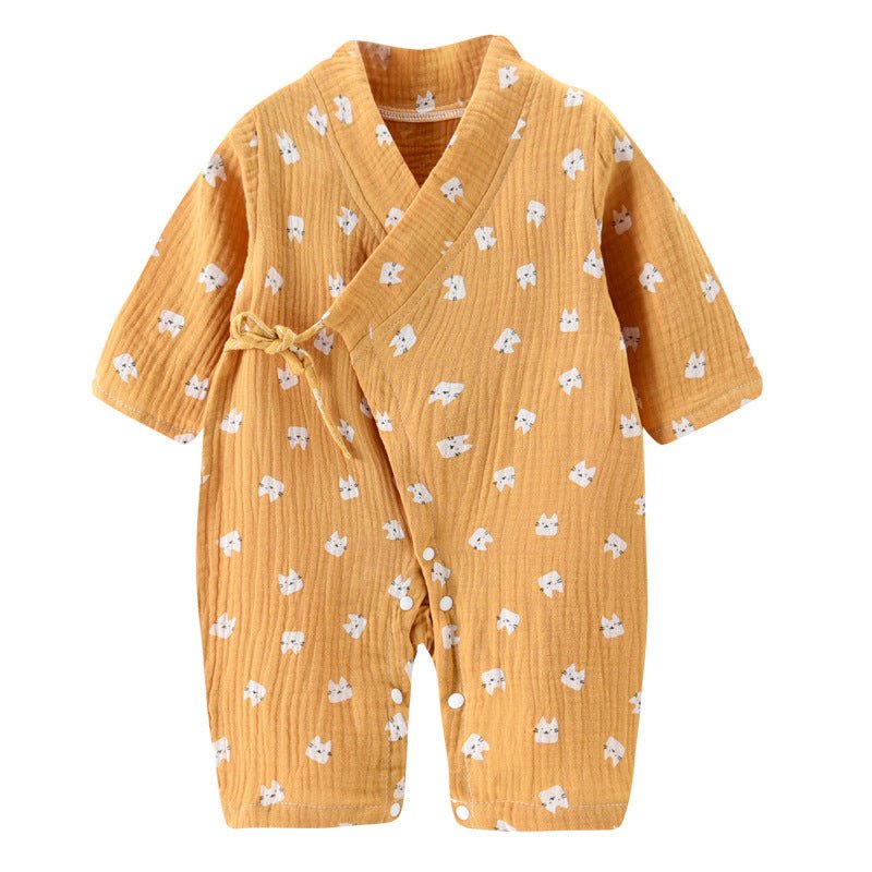 Baby Onesies Summer Thin Baby Romper Romper $33.35 Dana Fashion Color: Cat Size: 59cm Style: Long Baby Clothing Product information: Applicable gender: neutral/male and female Sleeve length: long sleeve Hooded or not: detachable with cap Thickness: Thin s